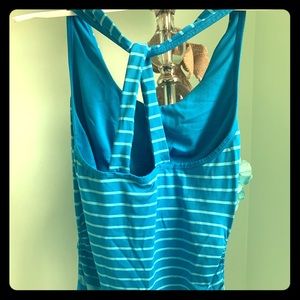 Patagonia blue striped tank top